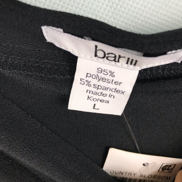 🆕 Macy's Asymmetric cold shoulder top black - Picture 7 of 8